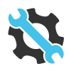 Gear and wrench icon