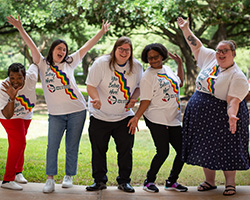 LSC-Tomball Admission Team goofing off 