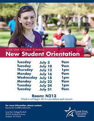 New Student Orientation Tomball July