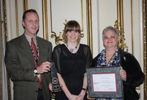 Steve Scheffler, Lauren Maddox, LaNae Ridgwell receiving the National NCMPR award