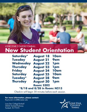 New Student Orientation Tomball August Continued