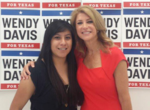 Viviana Duran with Wendy Davis