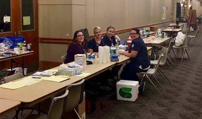 Nursing students volunteer at Lone Star Convention Center