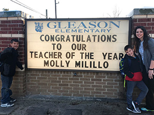 Molly Milillo and students