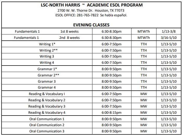 Course Schedules