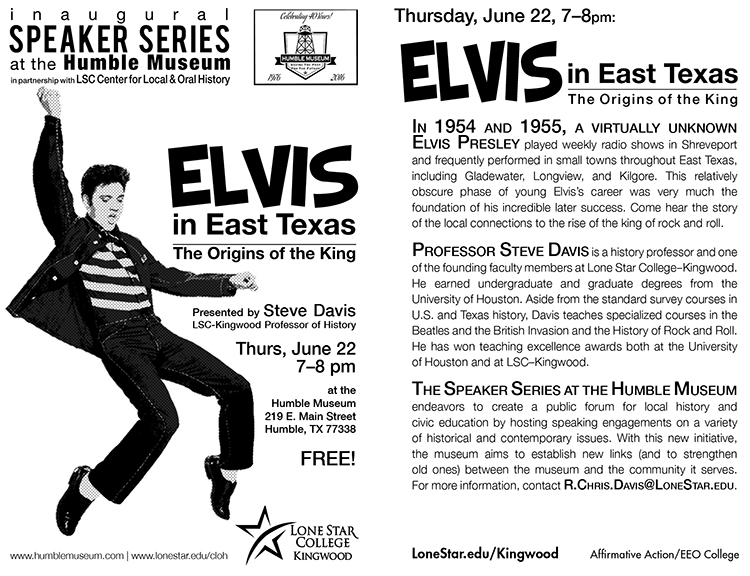 Elvis in East Texas flier
