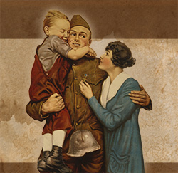 WWI Soldier and Family