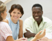 students conversing