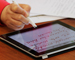 writing on an iPad