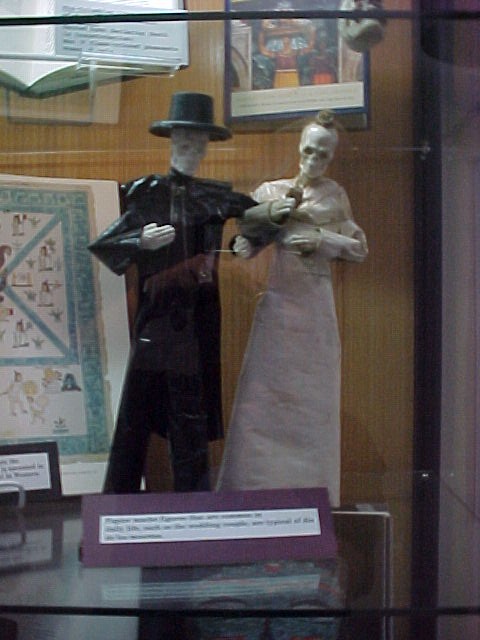 A close up of the couple in the west case