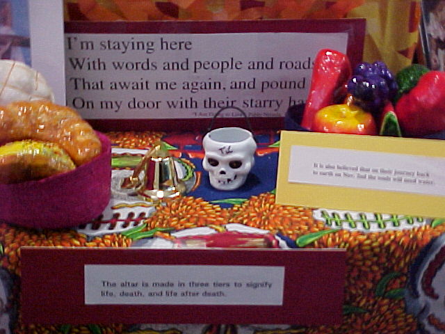 A close up of the ofrenda