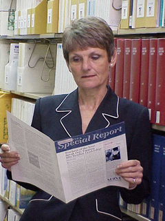 Dr. Cher Brock reads an educational special report. Dr. Cher Brock reads an educational special report.