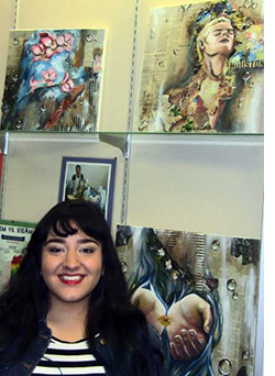 Lyvia Alvarez and her upcycled art