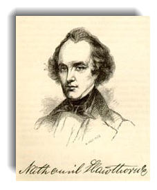 Pen and ink drawing of Hawthorne
