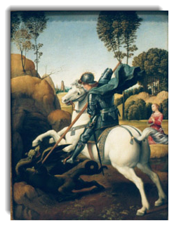 St. George and the Dragon by Raphael, 1506