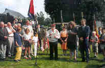 Ed Peniche and flag ceremony