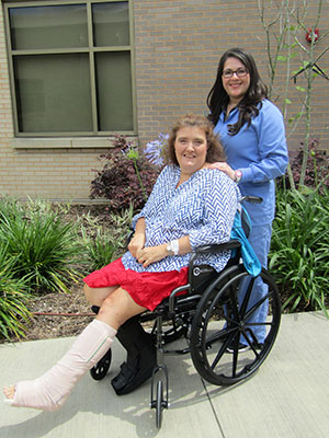 LSC-CyFair Professor Kim Lane and nurse Sonia Garza