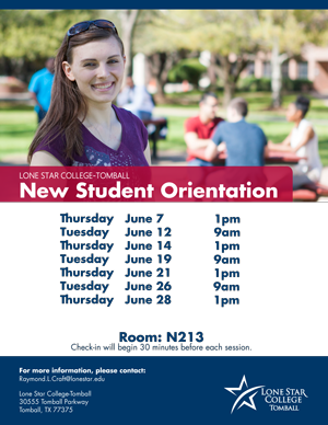 New Student Orientation Tomball June
