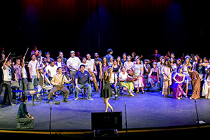 Opera Gala students on stage performing