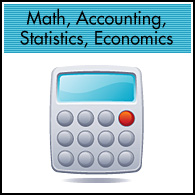 Math, Accounting, Statistics, Economics