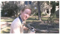 student with camera