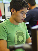 Photo of student at computer