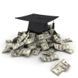 Graduation cap with money