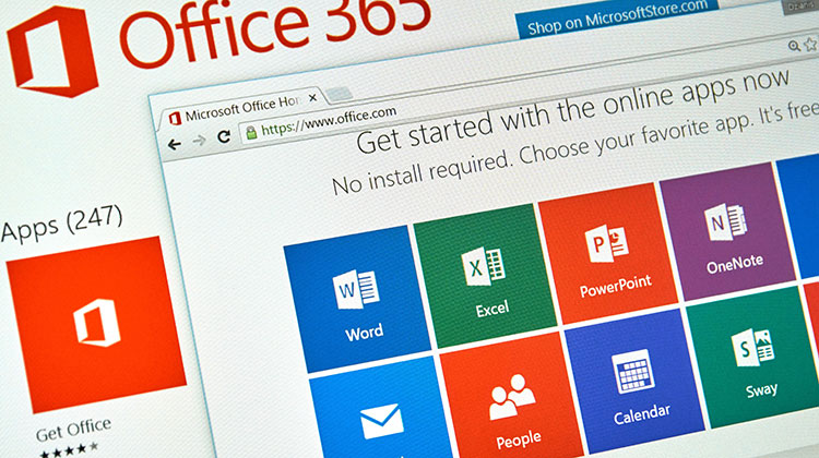Screenshot of Office 365 store.