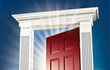 Red door opening