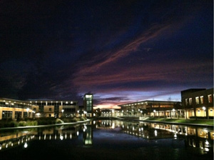 LSC-CyFair campus at night