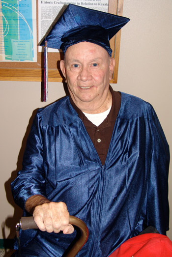 Robert Stiles, a 76-year-old retired petrochemical worker, was among the graduates at Lone Star College-Montgomerys annual GED graduation ceremony.