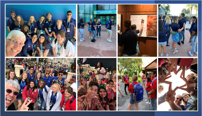 2020 Disney cohort students in the parks