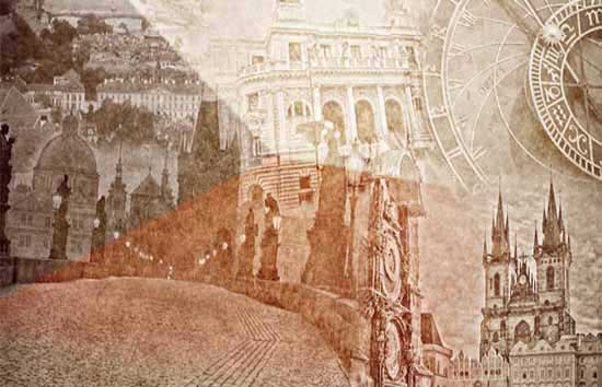 Artwork of historically significant buildings