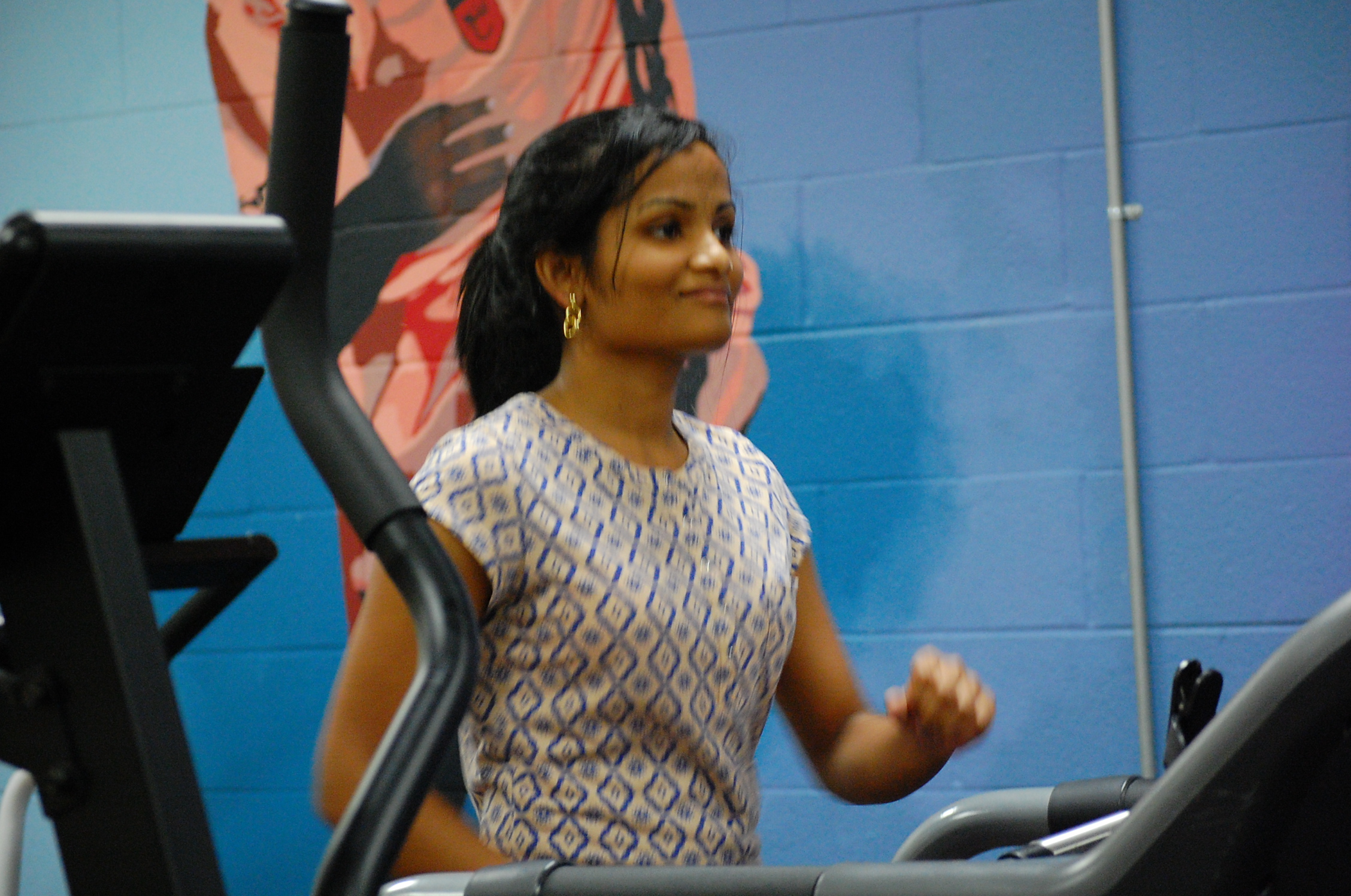 Photo of student walking on the treadmill