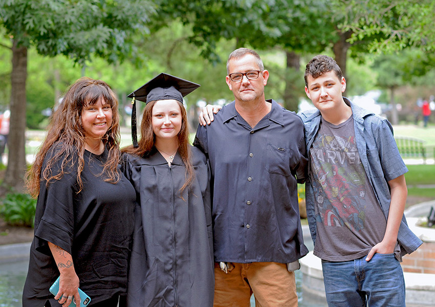 Photo of Family at Graduation