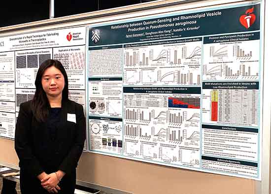 Agnes Gunawan, Lone Star College Honors College graduate, earned top honors at the IBB Summer Undergraduate Research Symposium at Rice University.