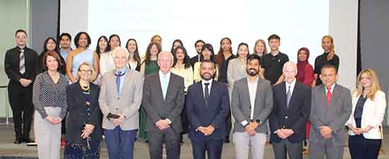 The Lone Star College System Board of Trustees recognized the 19 LSC students named semifinalists (pictured in the back rows) for the Jack Kent Cooke Foundation�s prestigious Cooke Undergraduate Transfer Scholarship at its April 3 board meeting..
