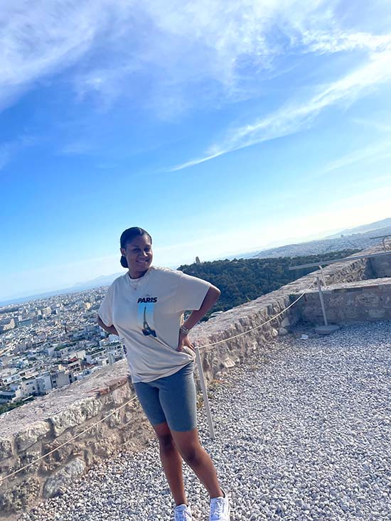 Kennadi Holmes in Greece