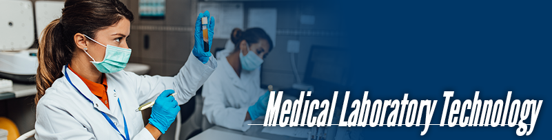 Lab Technician examining a collected sample in a lab.