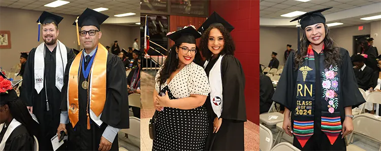Graduate students in cap and gown
