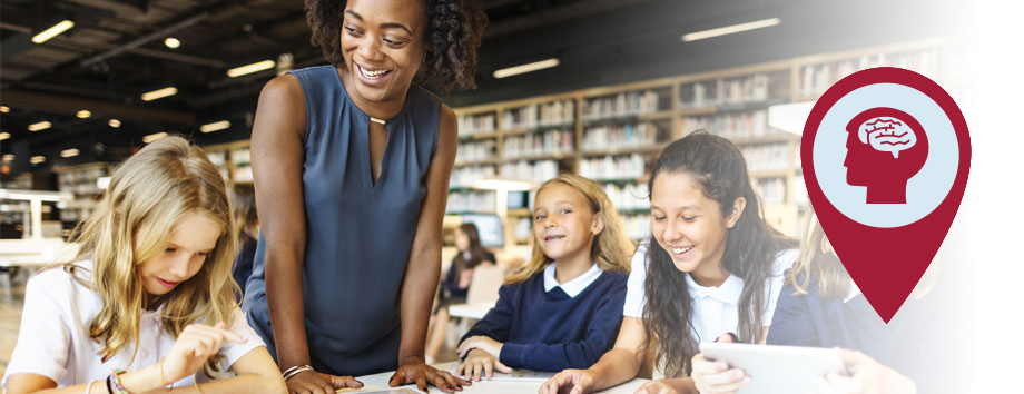 Photo of a Techer with Students