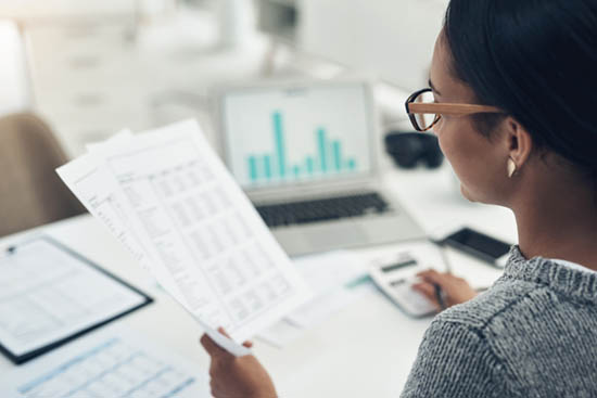 Photo of woman working in accounting
