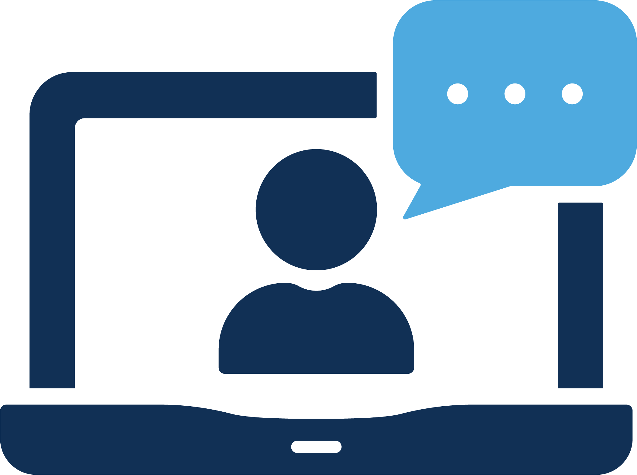 laptop icon symbolizing a web call