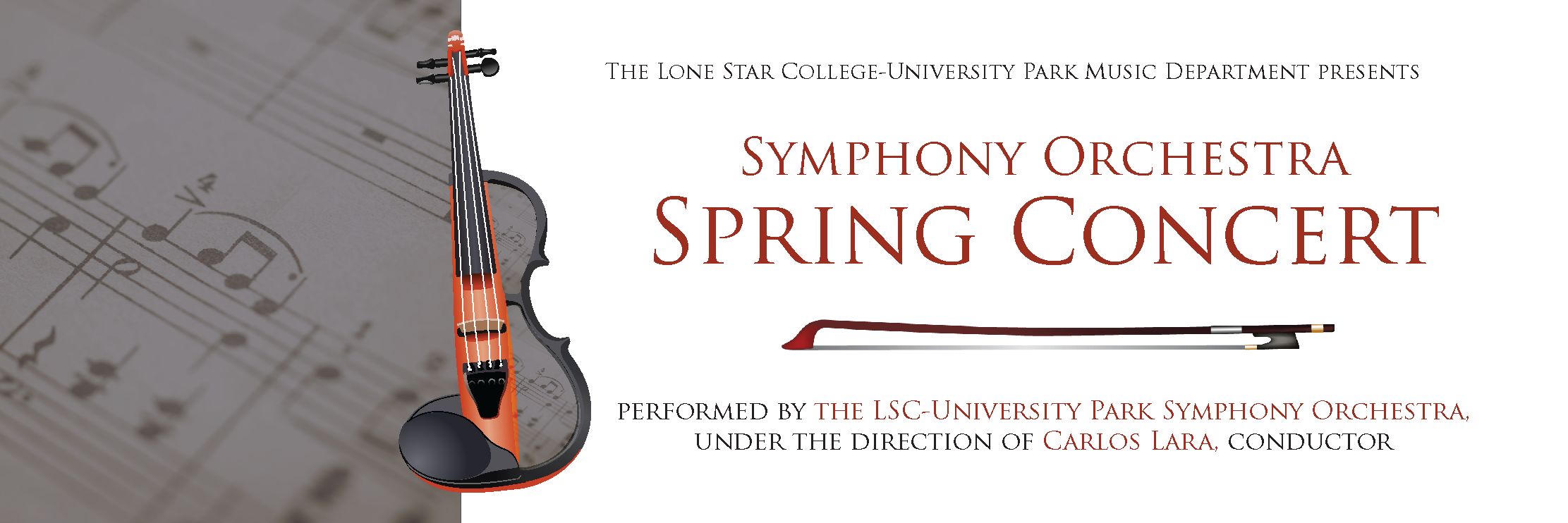 LSC-UP Music Department presents Symphony Orchestra Spring Concert performed by LSC-UP Symphony Orchestra under the direction of Carlos Lara, Conductor.