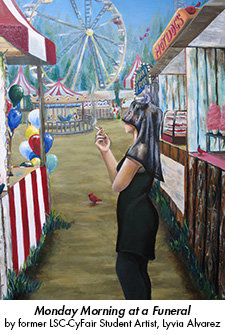 Monday Morning at a Funeral by former LSC-CyFair Student Artist, Lyvia Alvarez
