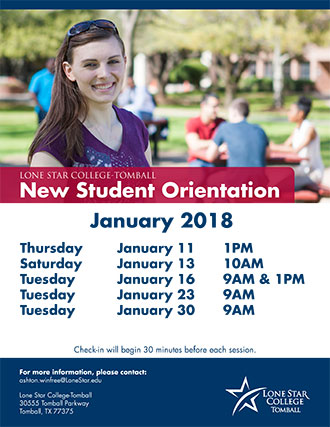 Spring 2018 New Student Orientation