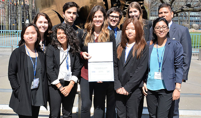 National Model U.N. Delegates from LSC-Montgomery 