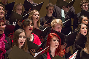 choir students singing