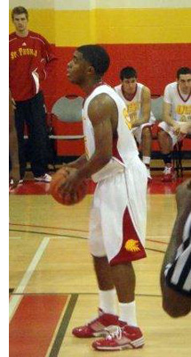 Triston Grounds shooting a free throw