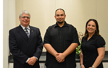 Student Library Research Award winners: Cody Beers, Scott Liebling and Misty Nikel